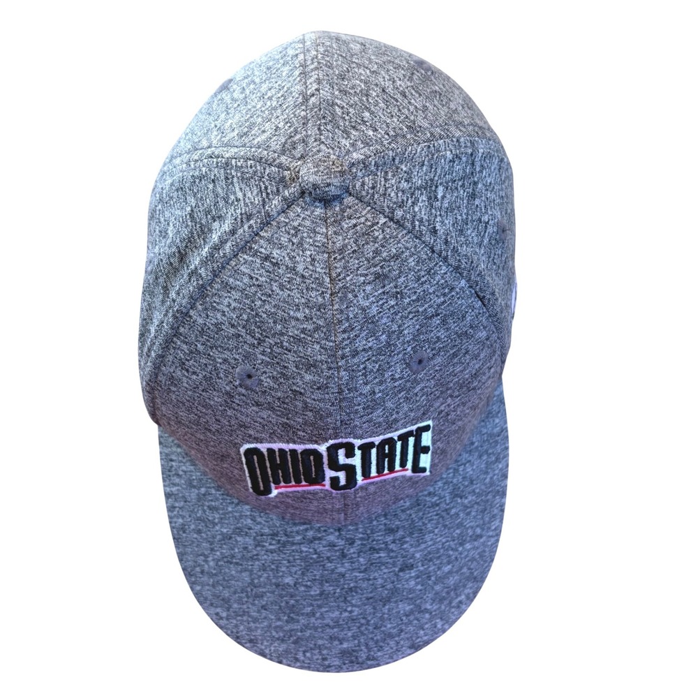 Ohio State Buckeyes Hat Heather Gray Space Dye Adjustable Baseball Cap NCAA - Picture 8 of 8